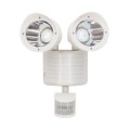 GloboStar® 71508 Λευκό Αυτόνομο Ηλιακό Φωτιστικό LED SMD 10W 150lm με Ενσωματωμένη Μπαταρία 1200mAh - Φωτοβολταϊκό Πάνελ με Αισθητήρα Ημέρας-Νύχτας και PIR Αισθητήρα Κίνησης Αδιάβροχο IP54 Ψυχρό Λευκό 6000K