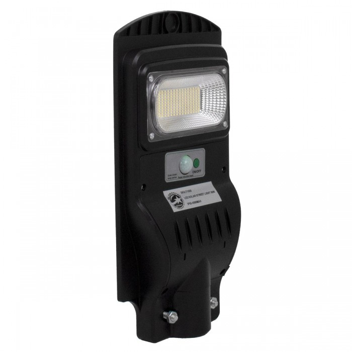 GloboStar® 71550 Αυτόνομο Ηλιακό Φωτιστικό Δρόμου Street Light LED SMD 50W 4000lm με Ενσωματωμένη Μπαταρία Li-ion 4500mAh - Φωτοβολταϊκό Πάνελ με Αισθητήρα Ημέρας-Νύχτας PIR Αισθητήρα Κίνησης και Ασύρματο Χειριστήριο Αδιάβροχο IP65 Ψυχρό Λευκό 6000K