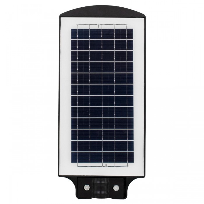 GloboStar® 71551 Αυτόνομο Ηλιακό Φωτιστικό Δρόμου Street Light LED SMD 100W 8000lm με Ενσωματωμένη Μπαταρία Li-ion 5500mAh - Φωτοβολταϊκό Πάνελ με Αισθητήρα Ημέρας-Νύχτας PIR Αισθητήρα Κίνησης και Ασύρματο Χειριστήριο Αδιάβροχο IP65 Ψυχρό Λευκό 6000K