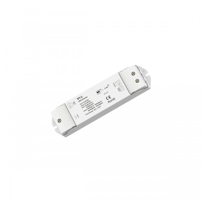 GloboStar® 71568 V1-L SKYDANCE DC RF 2.4Ghz Dimmer High Speed Controller & Push Dimming 1 Κανάλι DC 12-48V 1 x 15A 480W - Max 15A 480W - IP20 Μ17.5 x Π4.5 x Υ2.5cm - 5 Years Warranty