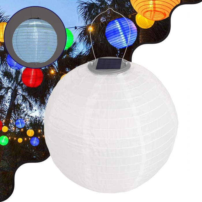GloboStar® 71591 Αυτόνομο Ηλιακό Φωτιστικό Υφασμάτινη Λευκή Μπάλα Φ30cm LED SMD 1W 100lm με Ενσωματωμένη Μπαταρία 1200mAh - Φωτοβολταϊκό Πάνελ με Αισθητήρα Ημέρας-Νύχτας Αδιάβροχο IP65 Ψυχρό Λευκό 6000K GloboStar® 71591 Αυτόνομο Ηλιακό Φωτιστικό Υφασμάτινη Λευκή Μπάλα Φ30cm LED SMD 1W 100lm με Ενσωματωμένη Μπαταρία 1200mAh - Φωτοβολταϊκό Πάνελ με Αισθητήρα Ημέρας-Νύχτας Αδιάβροχο IP65 Ψυχρό Λευκό 6000K