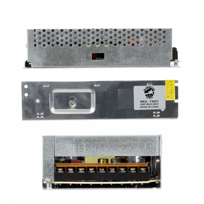 GloboStar® 73021 Μεταλλικό Τροφοδοτικό PELV για Προϊόντα LED 200W 40A - AC 220-240V σε DC 5V - IP20 - Μ20 x Π11 x Υ5cm - 3 Χρόνια Εγγύηση GloboStar® 73021 Μεταλλικό Τροφοδοτικό PELV για Προϊόντα LED 200W 40A - AC 220-240V σε DC 5V - IP20 - Μ20 x Π11 x Υ5cm - 3 Χρόνια Εγγύηση