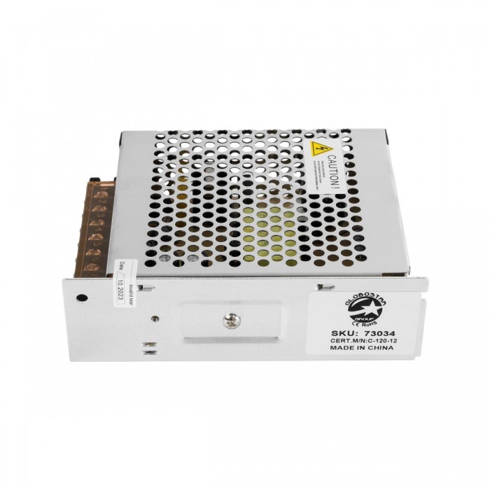 GloboStar® 73034 Μεταλλικό Τροφοδοτικό PELV για Προϊόντα LED 120W 10A - AC 220-240V σε DC 12V - IP20 - Μ13 x Π10 x Υ4cm - 3 Χρόνια Εγγύηση GloboStar® 73034 Μεταλλικό Τροφοδοτικό PELV για Προϊόντα LED 120W 10A - AC 220-240V σε DC 12V - IP20 - Μ13 x Π10 x Υ4cm - 3 Χρόνια Εγγύηση