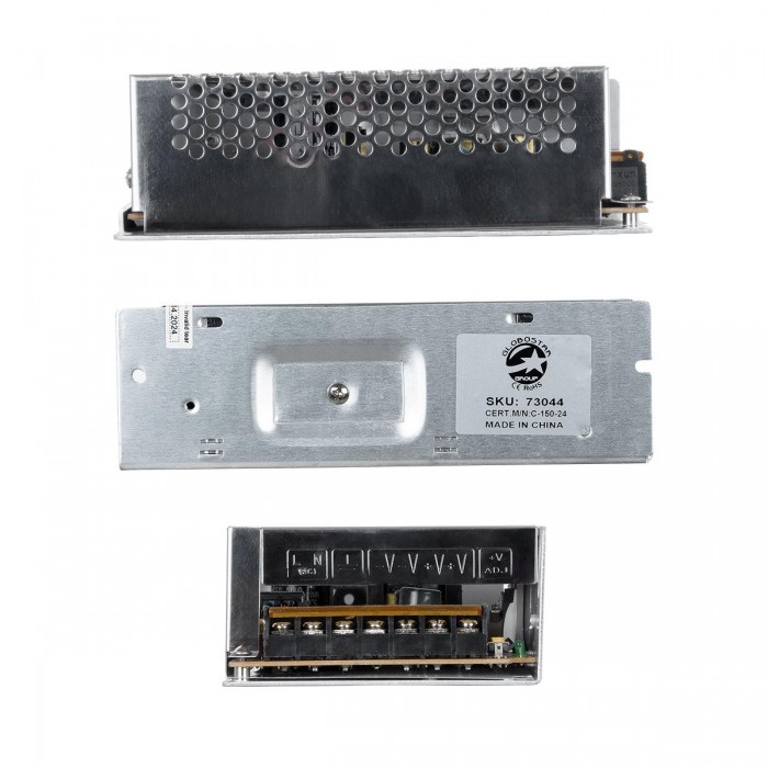 GloboStar® 73044 Μεταλλικό Τροφοδοτικό PELV για Προϊόντα LED 150W 6.25A - AC 220-240V σε DC 24V - IP20 Μ16 x Π10 x Υ4.8cm - 3 Χρόνια Εγγύηση GloboStar® 73044 Μεταλλικό Τροφοδοτικό PELV για Προϊόντα LED 150W 6.25A - AC 220-240V σε DC 24V - IP20 Μ16 x Π10 x Υ4.8cm - 3 Χρόνια Εγγύηση