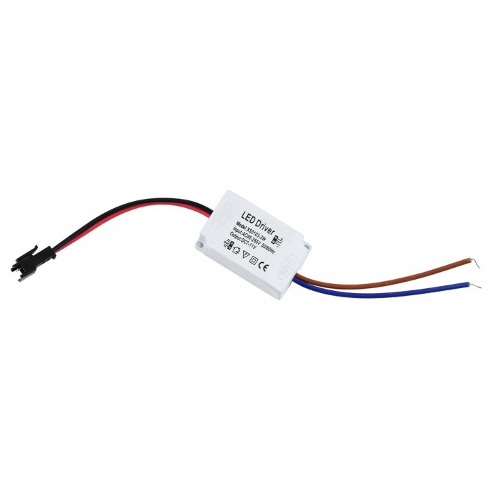 GloboStar® 73074 Πλαστικό Τροφοδοτικό SELV για Προϊόντα LED 3W - AC 220-240V σε DC 7-11V - IP20 L4.5 x W3 x H2.5cm - 3 Χρόνια Εγγύηση