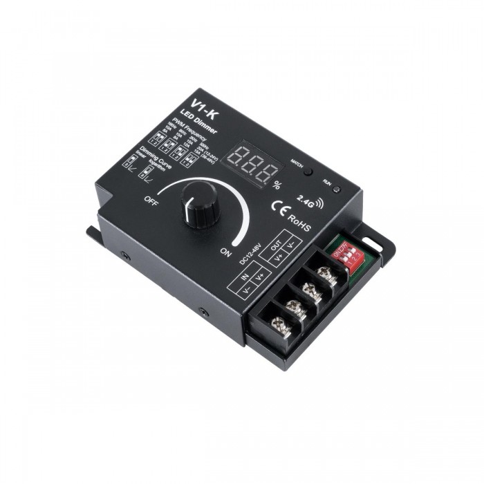 GloboStar® 73117 V1-K SKYDANCE DC RF 2.4Ghz Dimmer PWM Frequency Controller 1 Κανάλι DC 12-24V 1 x 20A 480W - Max 20A 480W - IP20 Μ10.7 x Π7.5 x Υ3.8cm - 5 Χρόνια Εγγύηση GloboStar® 73117 V1-K SKYDANCE DC RF 2.4Ghz Dimmer PWM Frequency Controller 1 Κανάλι DC 12-24V 1 x 20A 480W - Max 20A 480W - IP20 Μ10.7 x Π7.5 x Υ3.8cm - 5 Χρόνια Εγγύηση