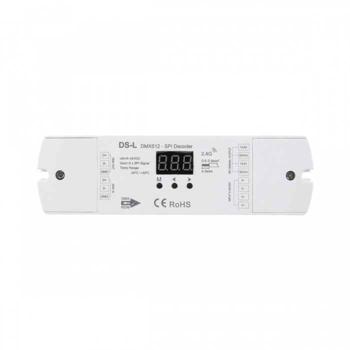 GloboStar® 73142 DS-L SKYDANCE DC RF 2.4Ghz DMX512 to SPI Decoder DC 5-24V - IP20 Μ17 x Π5 x Υ2.5cm - 5 Χρόνια Εγγύηση GloboStar® 73142 DS-L SKYDANCE DC RF 2.4Ghz DMX512 to SPI Decoder DC 5-24V - IP20 Μ17 x Π5 x Υ2.5cm - 5 Χρόνια Εγγύηση