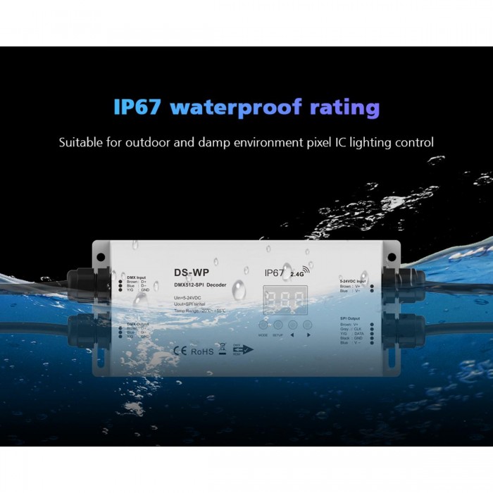 GloboStar® 73143 DS-WP SKYDANCE DC RF 2.4Ghz DMX512 to SPI Decoder DC 5-24V - Αδιάβροχο IP65 Μ17 x Π8 x Υ4cm - 5 Χρόνια Εγγύηση GloboStar® 73143 DS-WP SKYDANCE DC RF 2.4Ghz DMX512 to SPI Decoder DC 5-24V - Αδιάβροχο IP65 Μ17 x Π8 x Υ4cm - 5 Χρόνια Εγγύηση