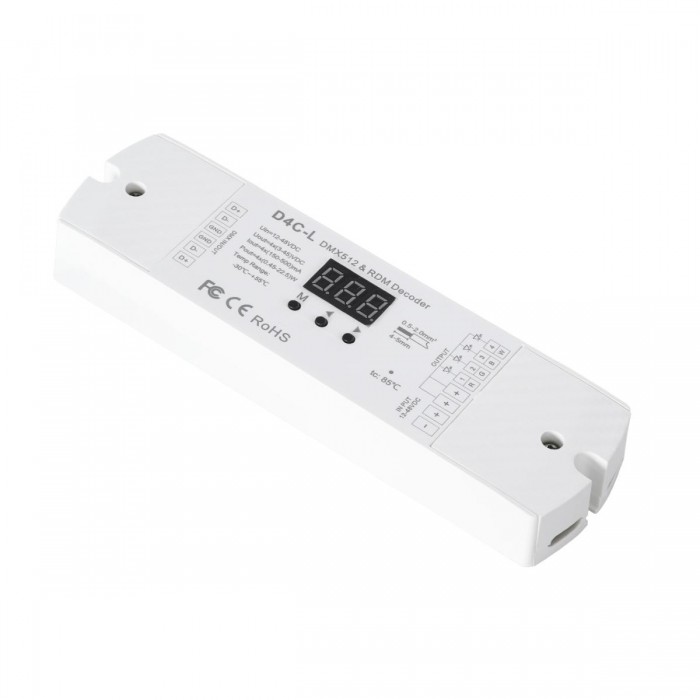 GloboStar® 73145 D4C-L SKYDANCE DC DMX512 Constant Current & RDM Decoder 4 Καναλιών DC 12-48V 4 x 0.5A 22.5W - Max 2A 90W - IP20 Μ17 x Π5 x Υ2.5cm - 5 Χρόνια Εγγύηση GloboStar® 73145 D4C-L SKYDANCE DC DMX512 Constant Current & RDM Decoder 4 Καναλιών DC 12-48V 4 x 0.5A 22.5W - Max 2A 90W - IP20 Μ17 x Π5 x Υ2.5cm - 5 Χρόνια Εγγύηση