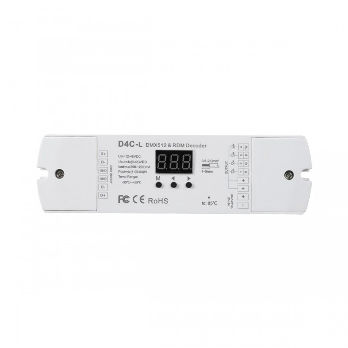 GloboStar® 73146 D4C-L SKYDANCE DC DMX512 Constant Current & RDM Decoder 4 Καναλιών DC 12-48V 4 x 1A 54W - Max 4A 216W - IP20 Μ17 x Π5 x Υ2.5cm - 5 Χρόνια Εγγύηση GloboStar® 73146 D4C-L SKYDANCE DC DMX512 Constant Current & RDM Decoder 4 Καναλιών DC 12-48V 4 x 1A 54W - Max 4A 216W - IP20 Μ17 x Π5 x Υ2.5cm - 5 Χρόνια Εγγύηση