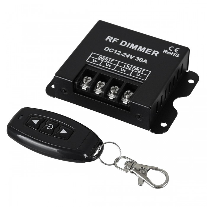 GloboStar® 73310 Ασύρματο LED Dimmer με Χειριστήριο RF 2.4Ghz DC 12-24V 30A Max 720W GloboStar® 73310 Ασύρματο LED Dimmer με Χειριστήριο RF 2.4Ghz DC 12-24V 30A Max 720W
