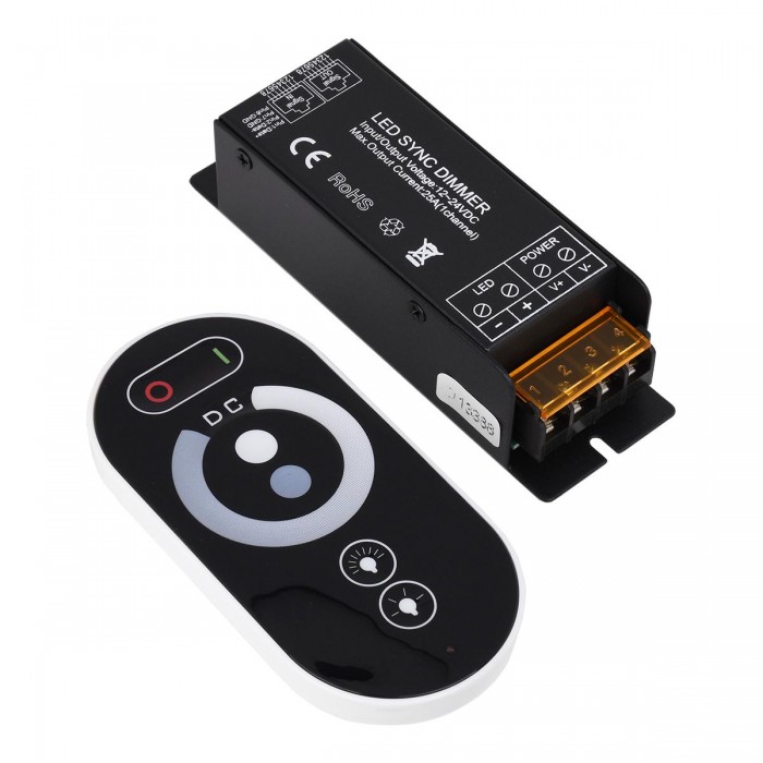 GloboStar® 73312 Ασύρματο LED Dimmer Touch με Χειριστήριο RF 2.4Ghz SYNC DC 12-24V Max 600W GloboStar® 73312 Ασύρματο LED Dimmer Touch με Χειριστήριο RF 2.4Ghz SYNC DC 12-24V Max 600W