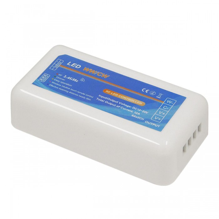 Ασύρματος LED Δέκτης - Receiver Dimmer 2.4G RF CCT 2 Χρωμάτων για Groups 12v (144w) - 24v (288w) DC GloboStar 73353 Ασύρματος LED Δέκτης - Receiver Dimmer 2.4G RF CCT 2 Χρωμάτων για Groups 12v (144w) - 24v (288w) DC GloboStar 73353