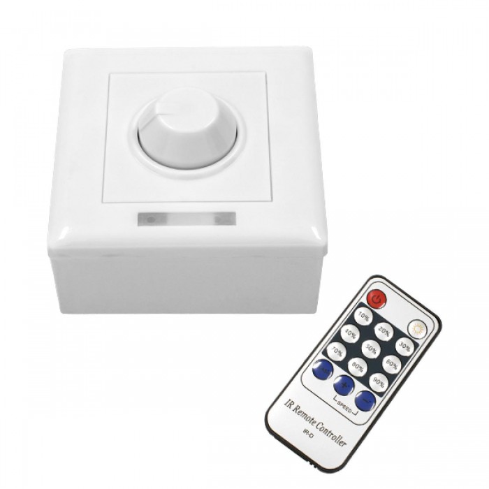 GloboStar® 73371 Ασύρματο LED Dimmer Τοίχου 220v (350w) με Κυτίο GloboStar® 73371 Ασύρματο LED Dimmer Τοίχου 220v (350w) με Κυτίο