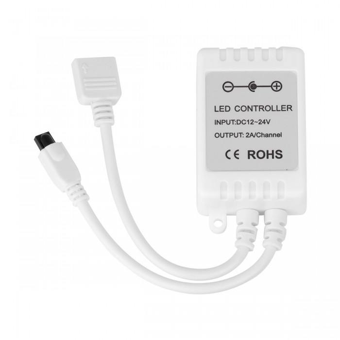 GloboStar® 73403 Ασύρματος LED RGB Controller με Χειριστήριο IR DC 12-24V Max 144W