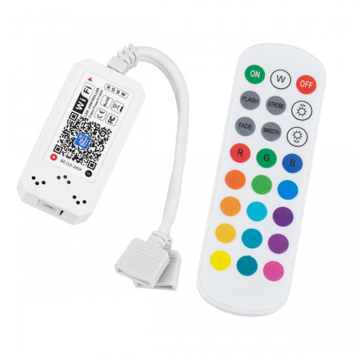 GloboStar® 73404 Ασύρματος Smart Home Wi-Fi LED RGBW Controller με 2 Εξόδους RGBW και Χειριστήριο 2.4Ghz RF DC 12V Max 144W - DC 24V Max 288W GloboStar® 73404 Ασύρματος Smart Home Wi-Fi LED RGBW Controller με 2 Εξόδους RGBW και Χειριστήριο 2.4Ghz RF DC 12V Max 144W - DC 24V Max 288W