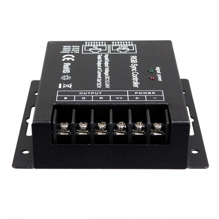 GloboStar® 73410 Ασύρματος LED RGB Controller με Χειριστήριο Αφής 2.4G RF SYNC 12V (288w) - 24V (576w) DC