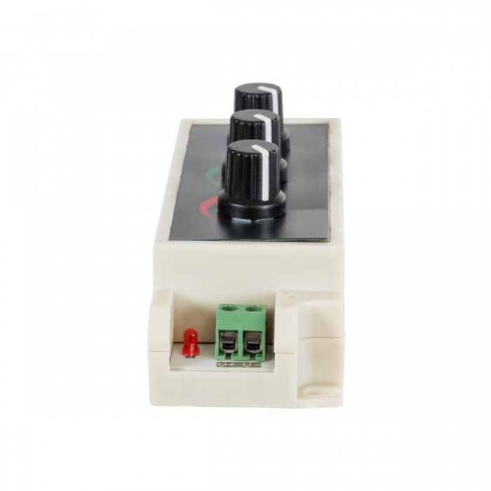 GloboStar® 73419 DC RGB Dimmer Controller 3 Καναλιών DC 12V 3 x 9A 144W - Max 27A 144W - IP20 Μ13 x Π4 x Υ4.5cm - 3 Χρόνια Εγγύηση