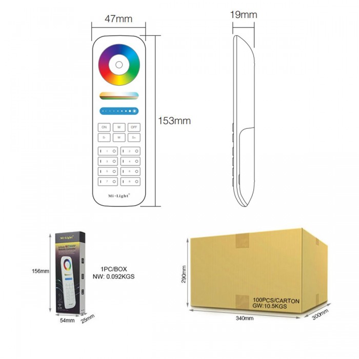 GloboStar® 73426 FUT089 Mi-Light Ασύρματο Χειριστήριο Αφής RF 2.4Ghz 8 Group για όλα τα RGBW+WW Mi-BOXER Controller DC 3V 2 x AAA - IP20 Λευκό - Μ15.6 x Π5.4 x Υ2.5cm - 5 Years Warranty GloboStar® 73426 FUT089 Mi-Light Ασύρματο Χειριστήριο Αφής RF 2.4Ghz 8 Group για όλα τα RGBW+WW Mi-BOXER Controller DC 3V 2 x AAA - IP20 Λευκό - Μ15.6 x Π5.4 x Υ2.5cm - 5 Years Warranty