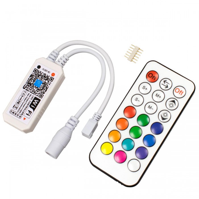 GloboStar® 73430 Ασύρματος Smart Home Wi-Fi LED RGBW + WW Controller με Χειριστήριο RF DC 9-28V Max 100W GloboStar® 73430 Ασύρματος Smart Home Wi-Fi LED RGBW + WW Controller με Χειριστήριο RF DC 9-28V Max 100W