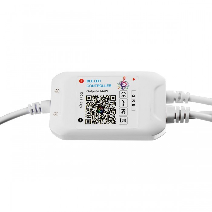 GloboStar® 73431 Ασύρματος Bluetooth LED RGB & Music Controller Sound Activated με Χειριστήριο IR & 2 Εξόδους RGB DC 5-24V Max 144W GloboStar® 73431 Ασύρματος Bluetooth LED RGB & Music Controller Sound Activated με Χειριστήριο IR & 2 Εξόδους RGB DC 5-24V Max 144W