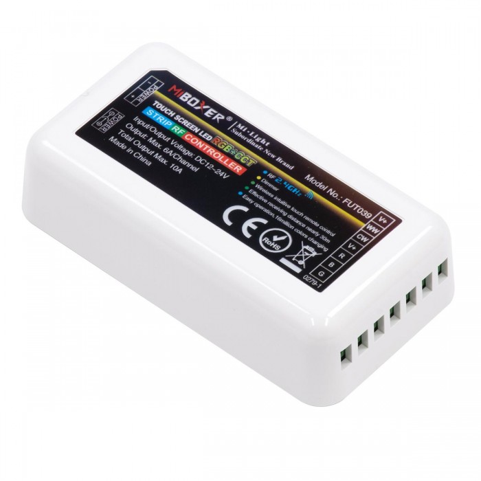 GloboStar® 73433 FUT039 Mi-BOXER DC RF 2.4Ghz 5 in 1 High Speed Controller / Dimmer 5 Καναλιών DC 12-24V 5 x 6A 144W - Max 10A 240W - IP20 RGBW+WW - Μ8.5 x Π4.5 x Υ22cm - 5 Years Warranty GloboStar® 73433 FUT039 Mi-BOXER DC RF 2.4Ghz 5 in 1 High Speed Controller / Dimmer 5 Καναλιών DC 12-24V 5 x 6A 144W - Max 10A 240W - IP20 RGBW+WW - Μ8.5 x Π4.5 x Υ22cm - 5 Years Warranty