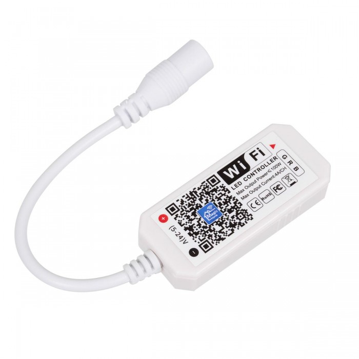 GloboStar® 73435 Ασύρματος Smart Home Wi-Fi LED RGB Controller με Χειριστήριο RF 2.4Ghz DC 5-24V Max 100W GloboStar® 73435 Ασύρματος Smart Home Wi-Fi LED RGB Controller με Χειριστήριο RF 2.4Ghz DC 5-24V Max 100W
