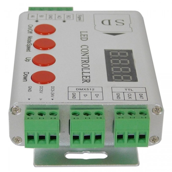 GloboStar® 73444 LED Digital RGB Controller DMX512 & Κάρτα SD για LED Digital RGB Προϊόντα 5v - 12v - 24v HC03 2048 IC GloboStar® 73444 LED Digital RGB Controller DMX512 & Κάρτα SD για LED Digital RGB Προϊόντα 5v - 12v - 24v HC03 2048 IC