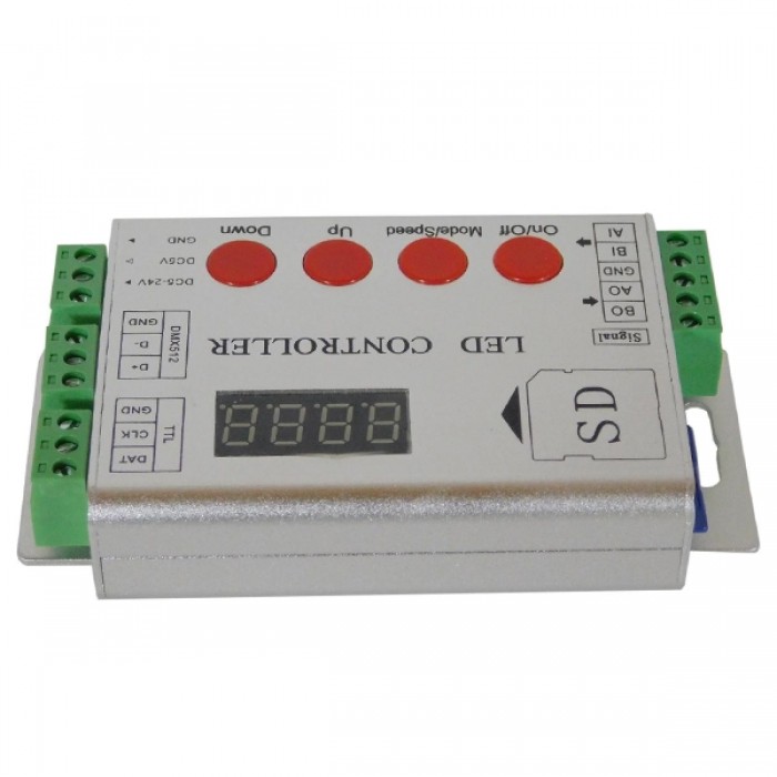 GloboStar® 73444 LED Digital RGB Controller DMX512 & Κάρτα SD για LED Digital RGB Προϊόντα 5v - 12v - 24v HC03 2048 IC GloboStar® 73444 LED Digital RGB Controller DMX512 & Κάρτα SD για LED Digital RGB Προϊόντα 5v - 12v - 24v HC03 2048 IC