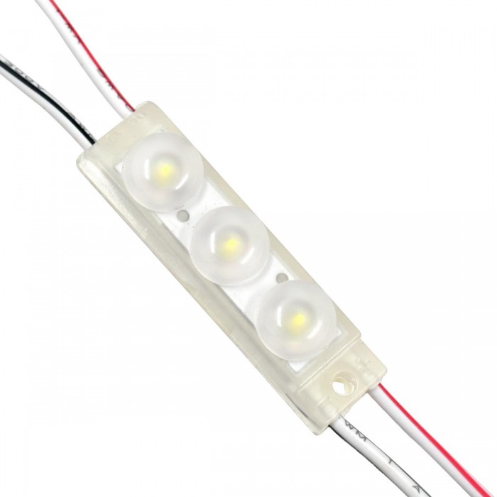 GloboStar® 73709 20 Τεμάχια x LED Modules 3 x SMD 3030 LUMILED LUXEON CHIP 1W 140lm DC 12V Αδιάβροχο IP67 Ψυχρό Λευκό 6000K