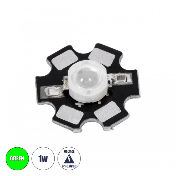 GloboStar® 73749 High Power Star LED - Υψηλής Ισχύος Star LED 1W DC 3.2V Πράσινο Φ2 x Υ0.6cm - 2 Χρόνια Εγγύηση GloboStar® 73749 High Power Star LED - Υψηλής Ισχύος Star LED 1W DC 3.2V Πράσινο Φ2 x Υ0.6cm - 2 Χρόνια Εγγύηση
