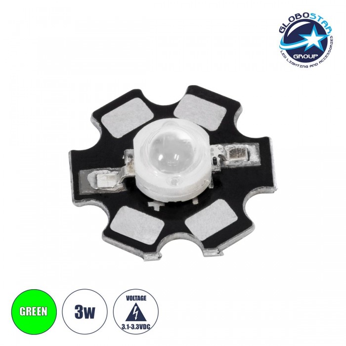 GloboStar® 73750 High Power Star LED - Υψηλής Ισχύος Star LED 3W DC 3.2V Πράσινο Φ2 x Υ0.6cm - 2 Χρόνια Εγγύηση GloboStar® 73750 High Power Star LED - Υψηλής Ισχύος Star LED 3W DC 3.2V Πράσινο Φ2 x Υ0.6cm - 2 Χρόνια Εγγύηση