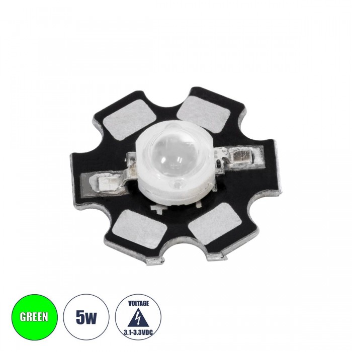 GloboStar® 73751 High Power Star LED - Υψηλής Ισχύος Star LED 5W DC 3.2V Πράσινο Φ2 x Υ0.6cm - 2 Χρόνια Εγγύηση GloboStar® 73751 High Power Star LED - Υψηλής Ισχύος Star LED 5W DC 3.2V Πράσινο Φ2 x Υ0.6cm - 2 Χρόνια Εγγύηση