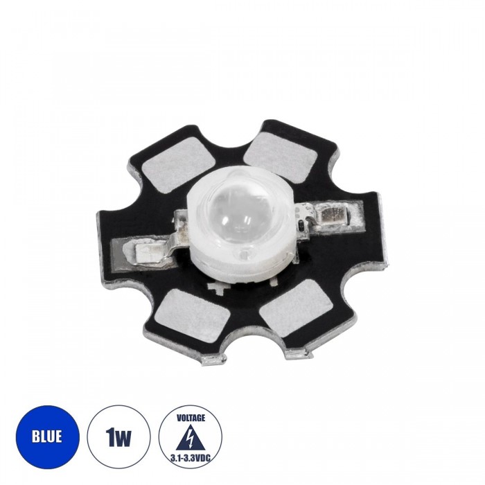 GloboStar® 73752 High Power Star LED - Υψηλής Ισχύος Star LED 1W DC 3.2V Μπλε Φ2 x Υ0.6cm - 2 Χρόνια Εγγύηση GloboStar® 73752 High Power Star LED - Υψηλής Ισχύος Star LED 1W DC 3.2V Μπλε Φ2 x Υ0.6cm - 2 Χρόνια Εγγύηση