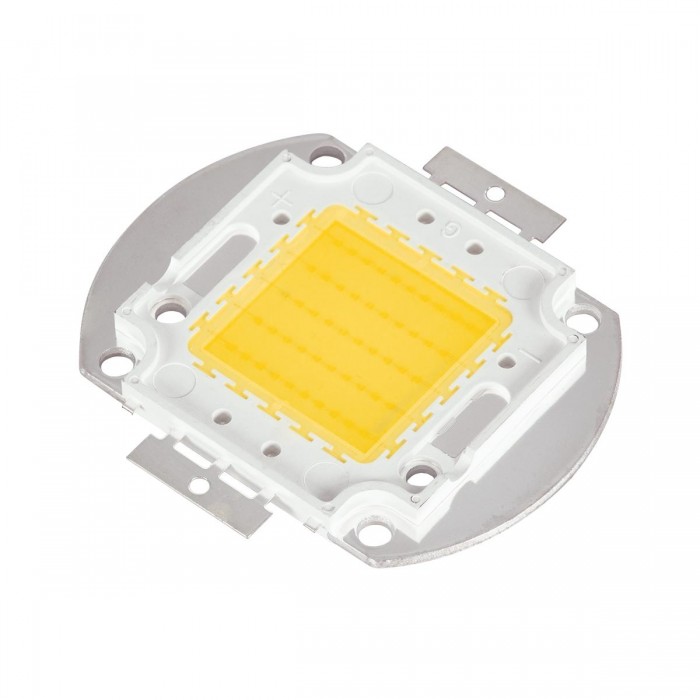 GloboStar® 73765 Υψηλής Ισχύος LED COB BRIDGELUX 50W 4000lm DC 28-32V - Μ5.6 x Π5.2 x Υ0.6cm - Θερμό Λευκό 2700K - 2 Χρόνια Εγγύηση