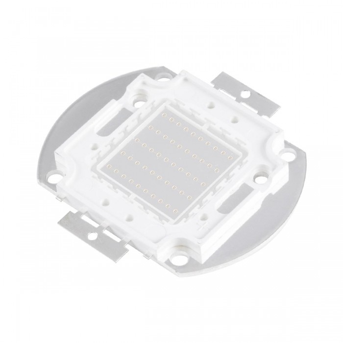 GloboStar® 73774 Υψηλής Ισχύος LED COB BRIDGELUX 50W 2500lm DC 28-32V - Μ5.6 x Π5.2 x Υ0.6cm - Μπλε - 2 Χρόνια Εγγύηση