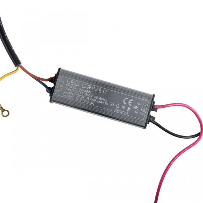 GloboStar 73781 Μετασχηματιστής Προβολέα LED 30W IN 230V OUT 900mA DC 0.95PF  Μ10 x Π3 x2.2 73781