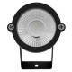 GloboStar® 75585 Προβολάκι Κήπου Καρφωτό - Δαπέδου Bridgelux COB LED 10W 1000lm 35° DC 12V Αδιάβροχο IP67 Ultra Κόκκινο Dimmable