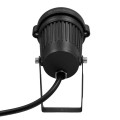 GloboStar® 75585 Προβολάκι Κήπου Καρφωτό - Δαπέδου Bridgelux COB LED 10W 1000lm 35° DC 12V Αδιάβροχο IP67 Ultra Κόκκινο Dimmable