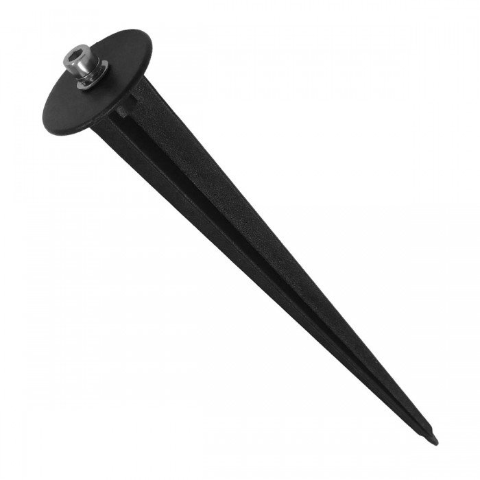 GloboStar® 75593 Universal Βάση Κήπου Αλουμινίου Καρφωτή - Δαπέδου για Φωτιστικά & Προβολάκια Κήπου Μαύρη