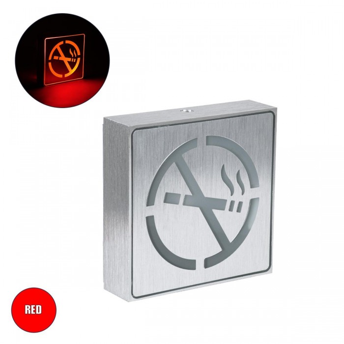 GloboStar® SENSATI 75652 Φωτιστικό Τοίχου Ένδειξης NO SMOKING LED 1W AC 220-240V IP20 - Σώμα Αλουμινίου - Μ11 x Π11 x Υ3cm - Κόκκινο GloboStar® SENSATI 75652 Φωτιστικό Τοίχου Ένδειξης NO SMOKING LED 1W AC 220-240V IP20 - Σώμα Αλουμινίου - Μ11 x Π11 x Υ3cm - Κόκκινο