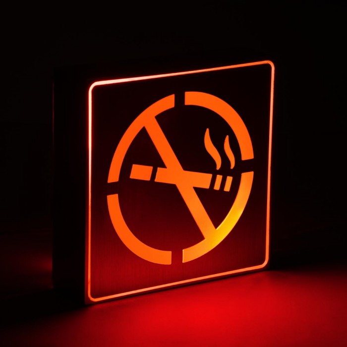 GloboStar® SENSATI 75652 Φωτιστικό Τοίχου Ένδειξης NO SMOKING LED 1W AC 220-240V IP20 - Σώμα Αλουμινίου - Μ11 x Π11 x Υ3cm - Κόκκινο GloboStar® SENSATI 75652 Φωτιστικό Τοίχου Ένδειξης NO SMOKING LED 1W AC 220-240V IP20 - Σώμα Αλουμινίου - Μ11 x Π11 x Υ3cm - Κόκκινο