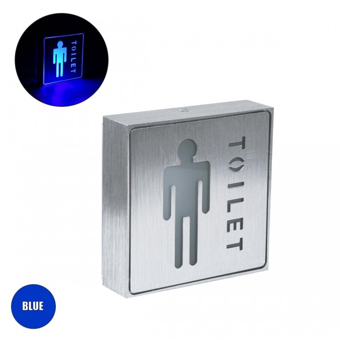 GloboStar® SENSATI 75654 Φωτιστικό Τοίχου Ένδειξης TOILET MAN LED 1W AC 220-240V IP20 - Σώμα Αλουμινίου - Μ11 x Π11 x Υ3cm - Μπλε GloboStar® SENSATI 75654 Φωτιστικό Τοίχου Ένδειξης TOILET MAN LED 1W AC 220-240V IP20 - Σώμα Αλουμινίου - Μ11 x Π11 x Υ3cm - Μπλε