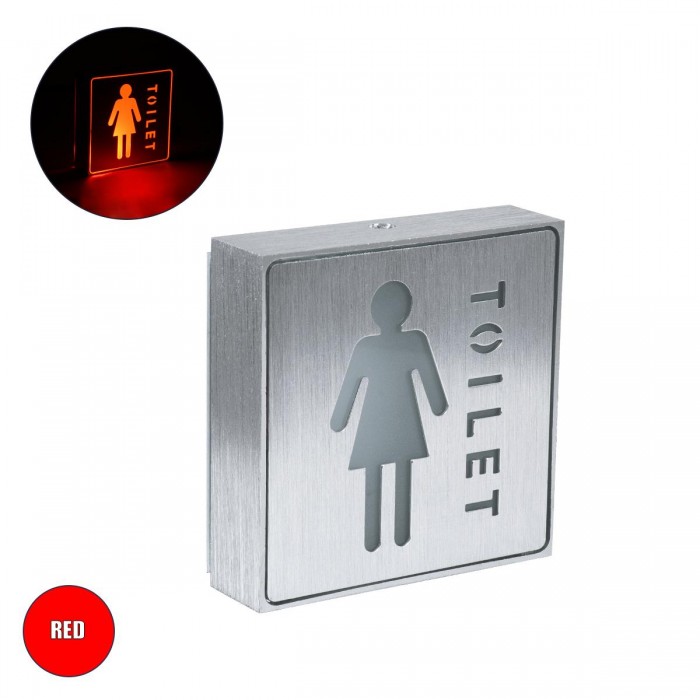 GloboStar® SENSATI 75655 Φωτιστικό Τοίχου Ένδειξης TOILET WOMAN LED 1W AC 220-240V IP20 - Σώμα Αλουμινίου - Μ11 x Π11 x Υ3cm - Κόκκινο GloboStar® SENSATI 75655 Φωτιστικό Τοίχου Ένδειξης TOILET WOMAN LED 1W AC 220-240V IP20 - Σώμα Αλουμινίου - Μ11 x Π11 x Υ3cm - Κόκκινο