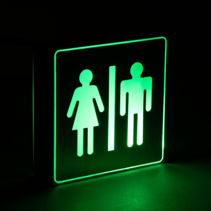 GloboStar® SENSATI 75656 Φωτιστικό Τοίχου Ένδειξης WC MAN & WOMAN LED 1W AC 220-240V IP20 - Σώμα Αλουμινίου - Μ11 x Π11 x Υ3cm - Πράσινο GloboStar® SENSATI 75656 Φωτιστικό Τοίχου Ένδειξης WC MAN & WOMAN LED 1W AC 220-240V IP20 - Σώμα Αλουμινίου - Μ11 x Π11 x Υ3cm - Πράσινο