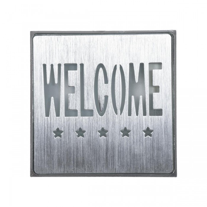 GloboStar® SENSATI 75658 Φωτιστικό Τοίχου Ένδειξης WELCOME 5 STARS LED 1W AC 220-240V IP20 - Σώμα Αλουμινίου - Μ11 x Π11 x Υ3cm - Πράσινο