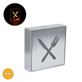 GloboStar® SENSATI 75660 Φωτιστικό Τοίχου Ένδειξης RESTAURANT FORK & KNIFE LED 1W AC 220-240V IP20 - Σώμα Αλουμινίου - Μ11 x Π11 x Υ3cm - Πορτοκαλί GloboStar® SENSATI 75660 Φωτιστικό Τοίχου Ένδειξης RESTAURANT FORK & KNIFE LED 1W AC 220-240V IP20 - Σώμα Αλουμινίου - Μ11 x Π11 x Υ3cm - Πορτοκαλί