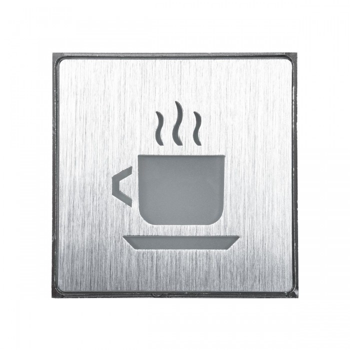 GloboStar® SENSATI 75661 Φωτιστικό Τοίχου Ένδειξης HOT COFFEE LED 1W AC 220-240V IP20 - Σώμα Αλουμινίου - Μ11 x Π11 x Υ3cm - Πορτοκαλί