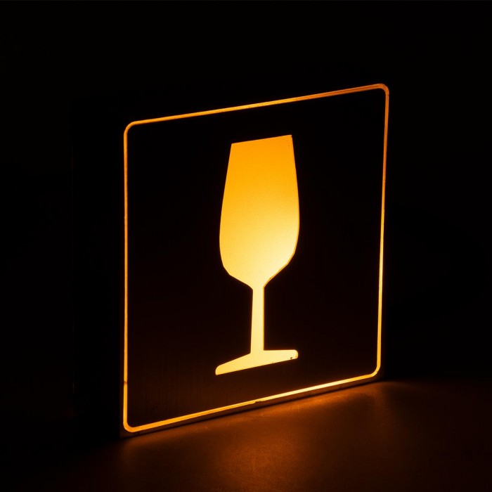 GloboStar® SENSATI 75662 Φωτιστικό Τοίχου Ένδειξης GLASS OF WINE LED 1W AC 220-240V IP20 - Σώμα Αλουμινίου - Μ11 x Π11 x Υ3cm - Πορτοκαλί GloboStar® SENSATI 75662 Φωτιστικό Τοίχου Ένδειξης GLASS OF WINE LED 1W AC 220-240V IP20 - Σώμα Αλουμινίου - Μ11 x Π11 x Υ3cm - Πορτοκαλί