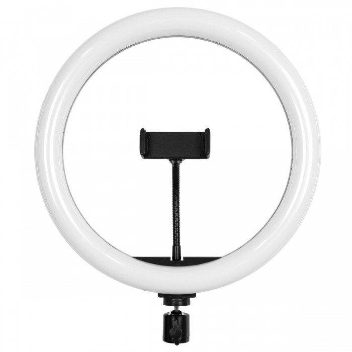 GloboStar® 75802 Professional Digital Ring Light Φ30cm LED SMD 40W 4000lm 180° DC 5V με Καλώδιο Τροφοδοσίας USB - Ενσωματωμένο Χειριστήριο Εναλλαγής Χρωμάτων & 1 Βάση Τηλεφώνου - Πολύχρωμο RGBW+WW Dimmable